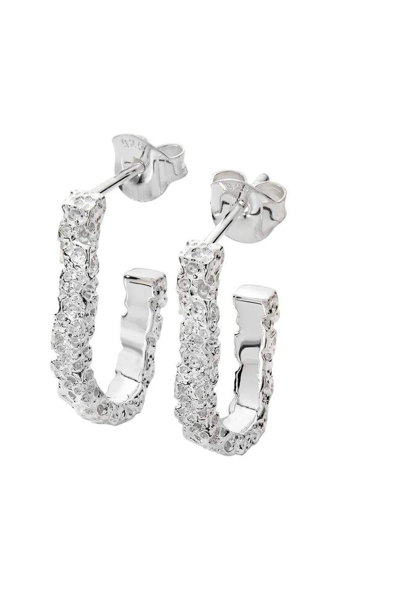 Lucy Quartermaine Hula Half Hoop Earring, Main, color, Sterling Silver