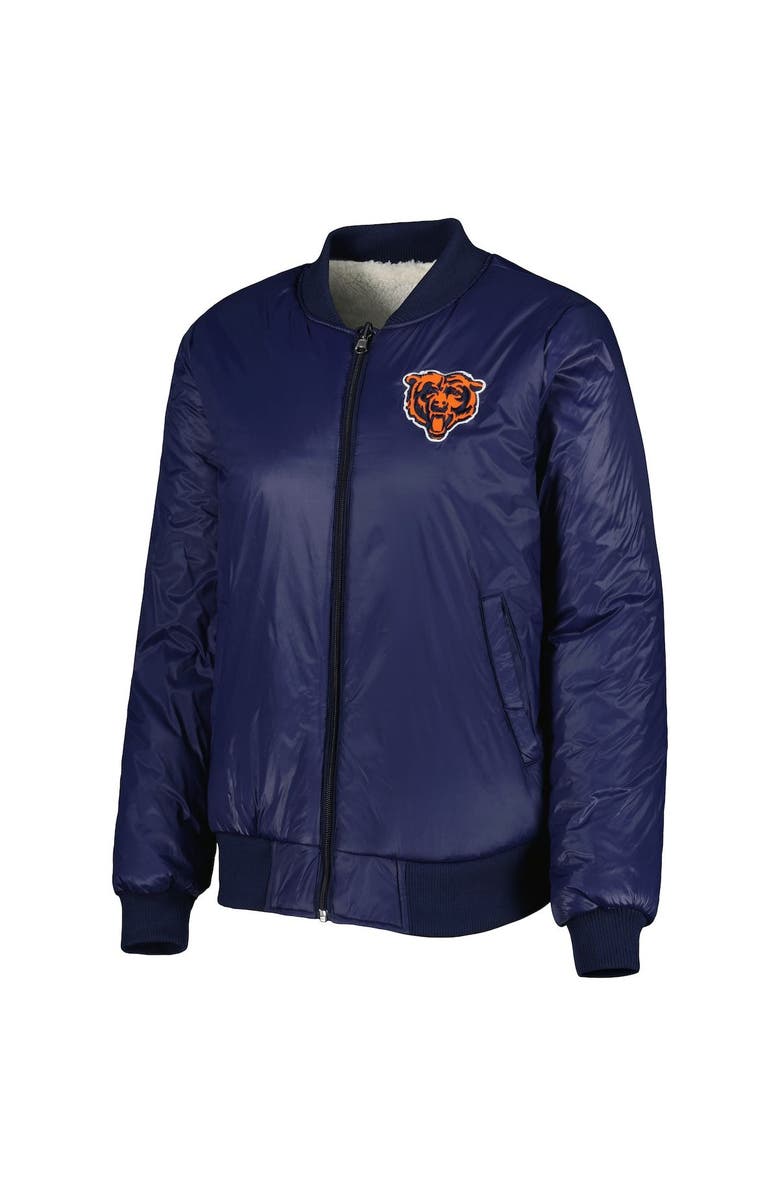 G-III 4HER BY CARL BANKS Women's G-III 4Her by Carl Banks Oatmeal/Navy Chicago Bears Switchback Reversible Full-Zip Jacket, Alternate, color, Oatmeal