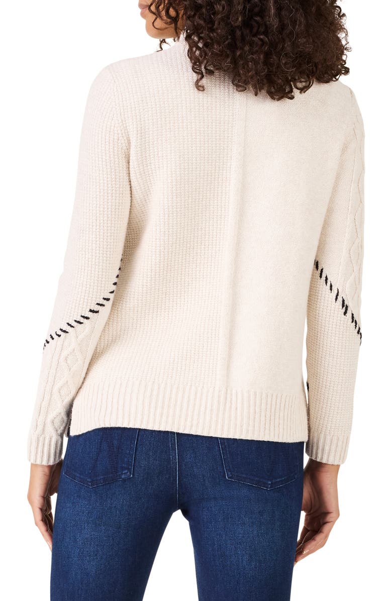NIC+ZOE Placed Cable Half Zip Sweater, Alternate, color, 
