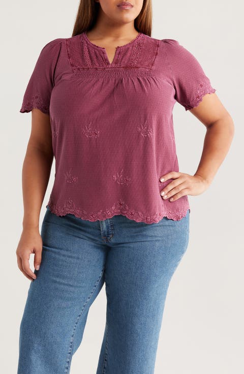 Split Neck Plus-Size Tops for Women | Nordstrom