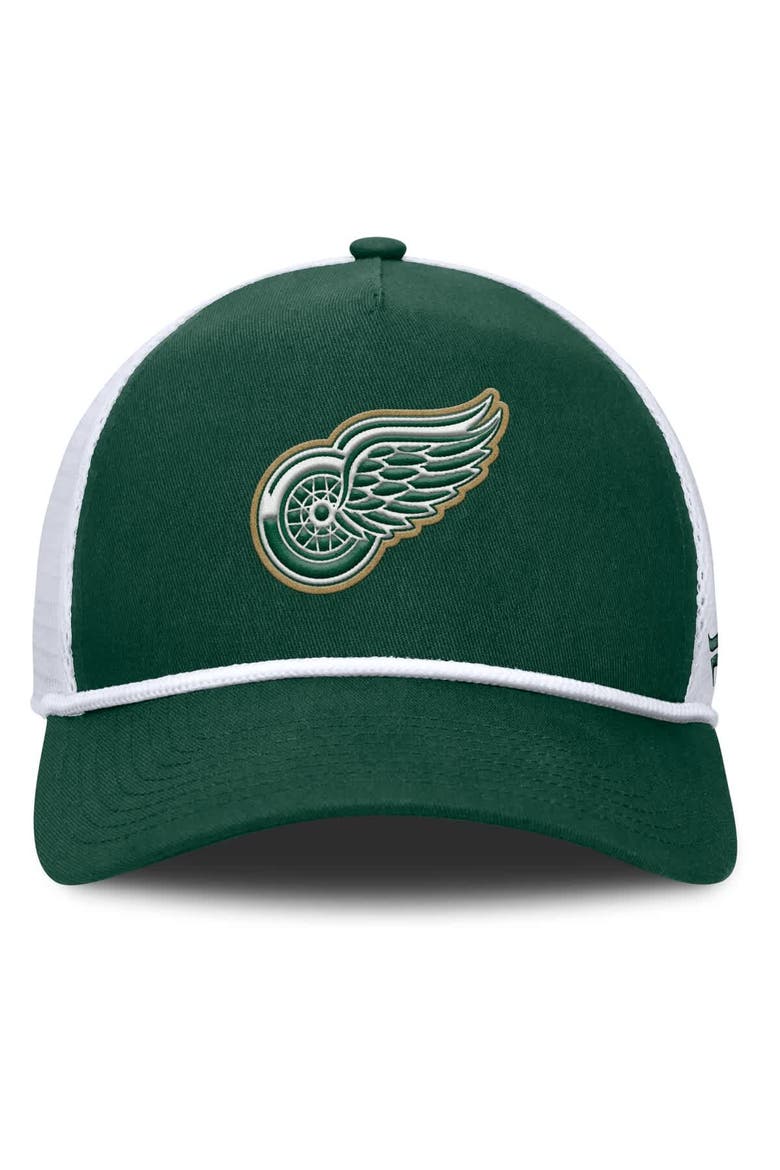 Men's Fanatics Green/White Detroit Red Wings Bermuda A-Frame Adjustable Hat, Alternate, color, Green