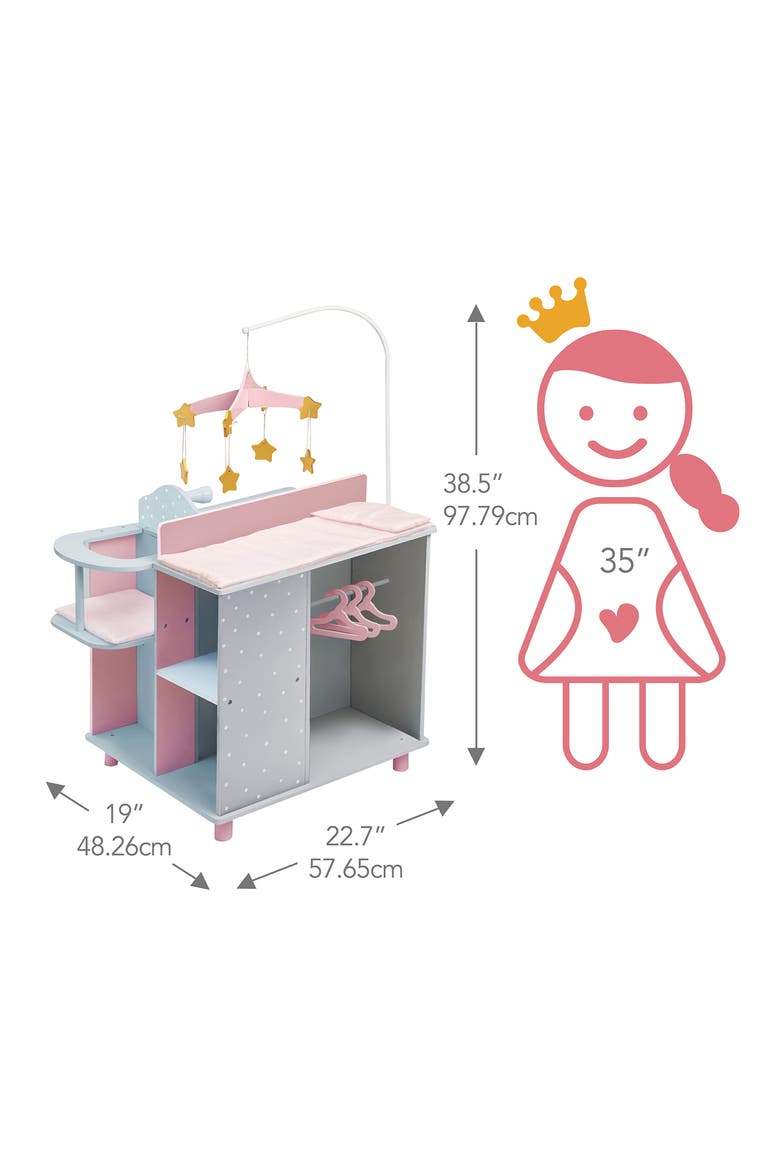 Olivia's Little World Baby Doll Changing Station, Alternate, color, GRAY