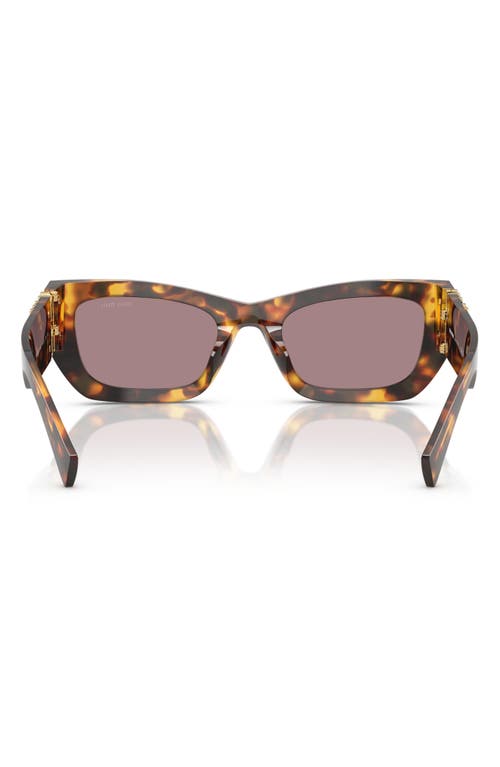 Miu Miu Logo-lettering Sunglasses In Berry