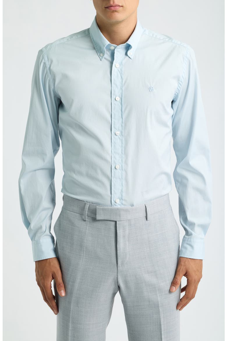 H-Roan Slim Fit Button Down Shirt, Main, color, OPEN BLUE