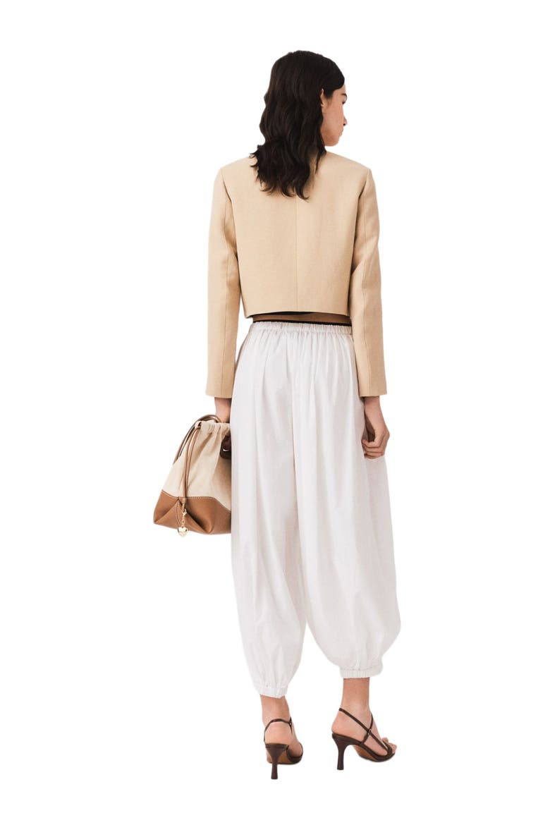 Harem cotton trousers, Alternate, color, White