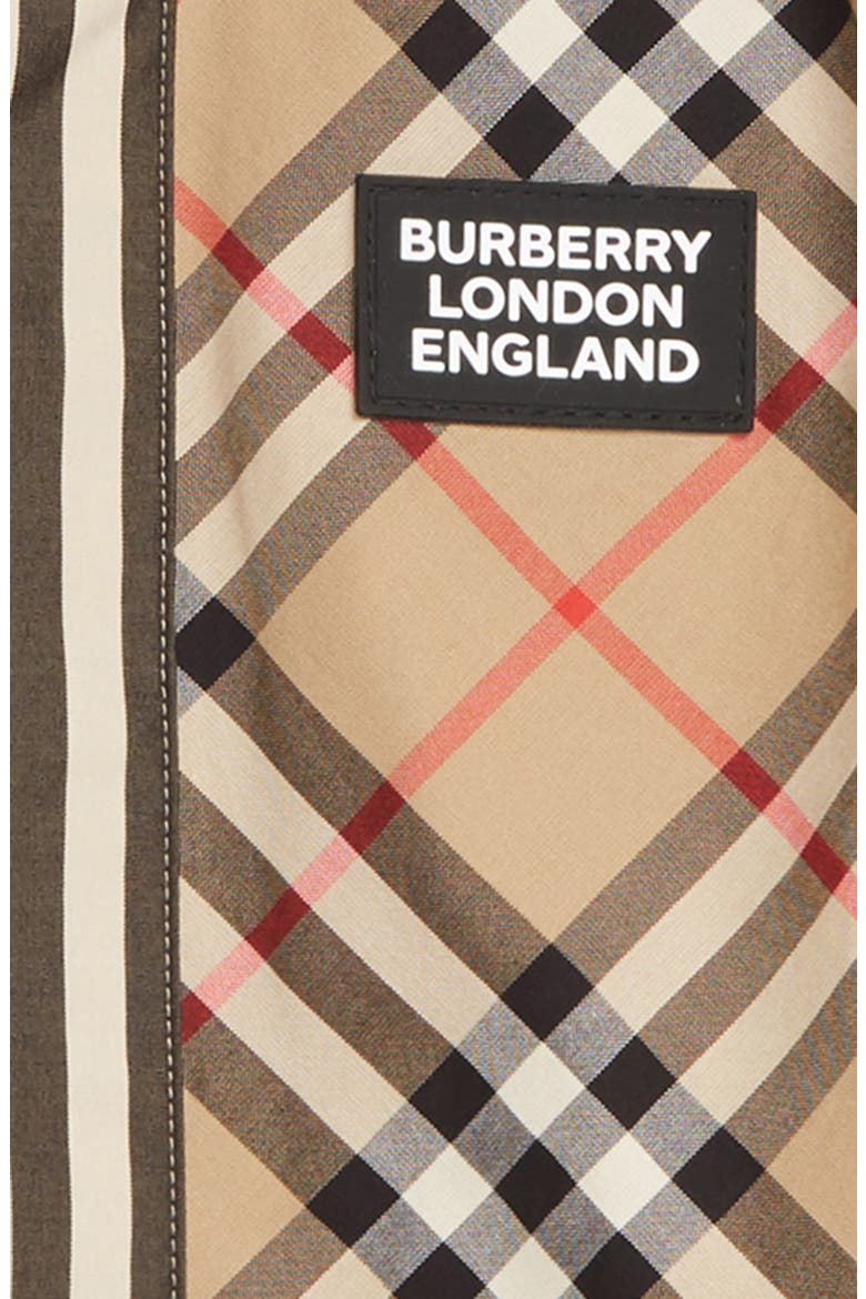 Barrett Check & Stripe Logo Cotton Shirt, Alternate, color, BEIGE