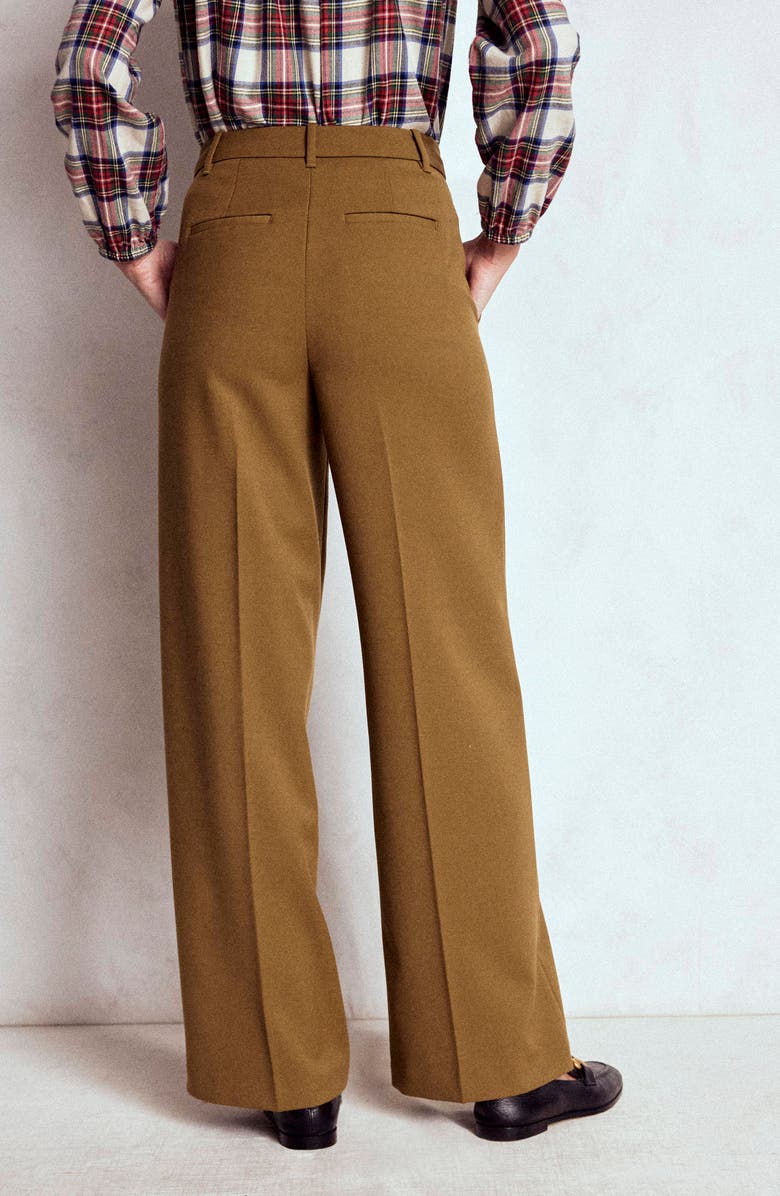 Boden Belgravia Wide Leg Trousers, Alternate, color, Tobacco