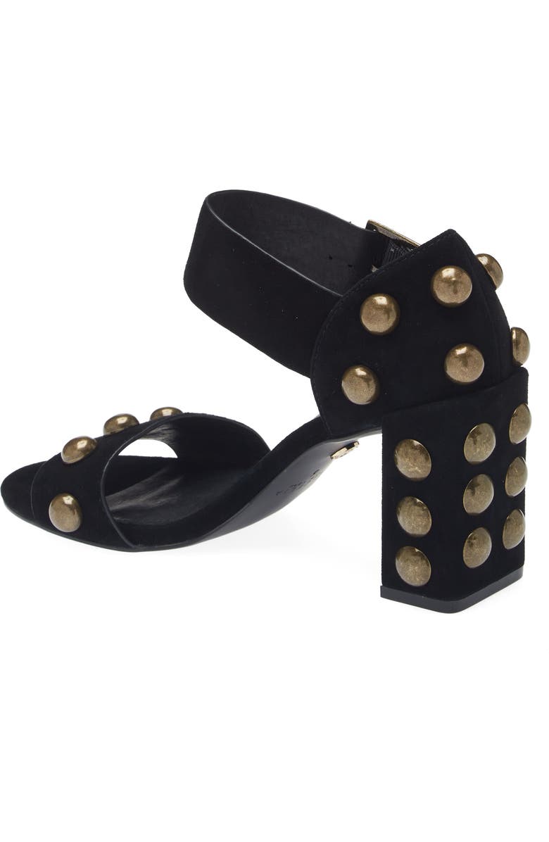 Cecelia New York Gail Stud Sandal, Alternate, color, Black Suede
