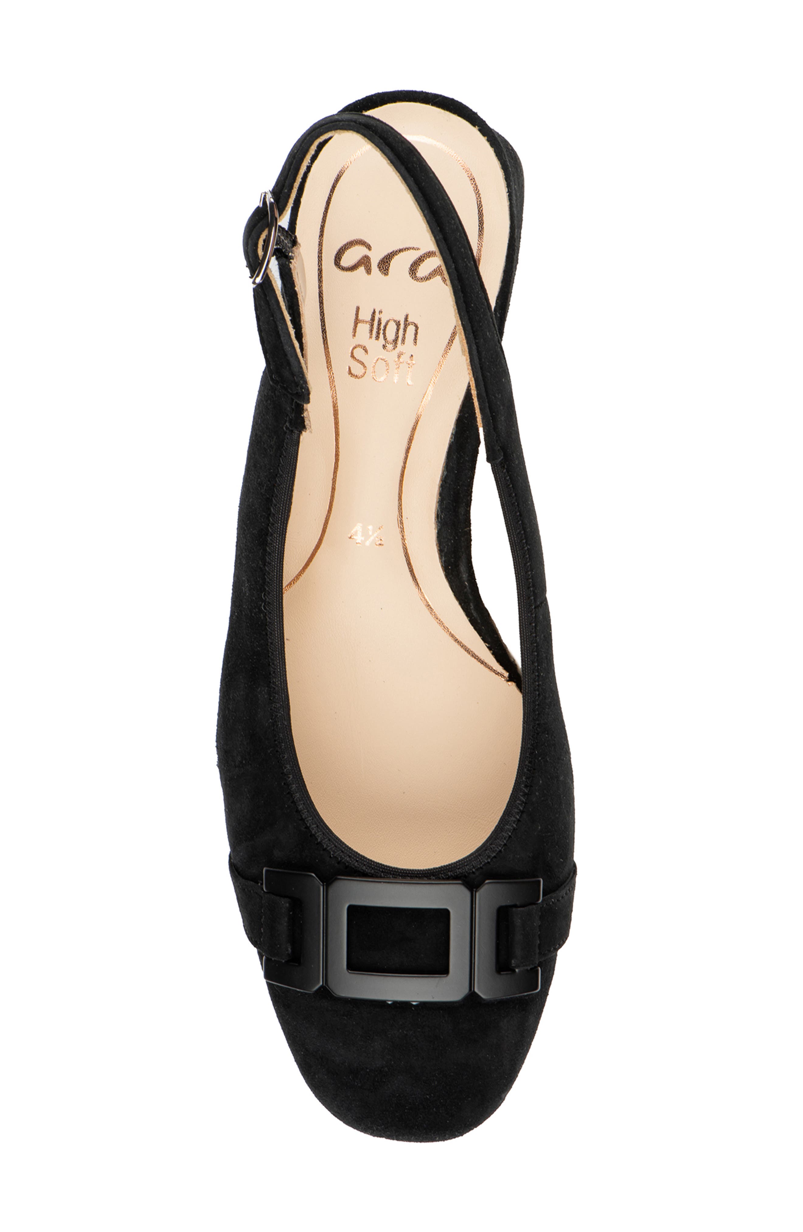 ara Gallant Sling 2.0 Pump, Alternate, color, Black Suede