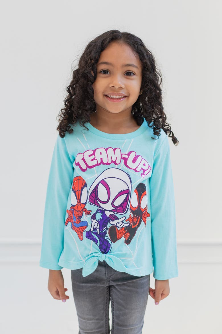 Spidey and His Amazing Friends 2-Piece Long Sleeve T-Shirts, Alternate, color, Ghost Spider Teal