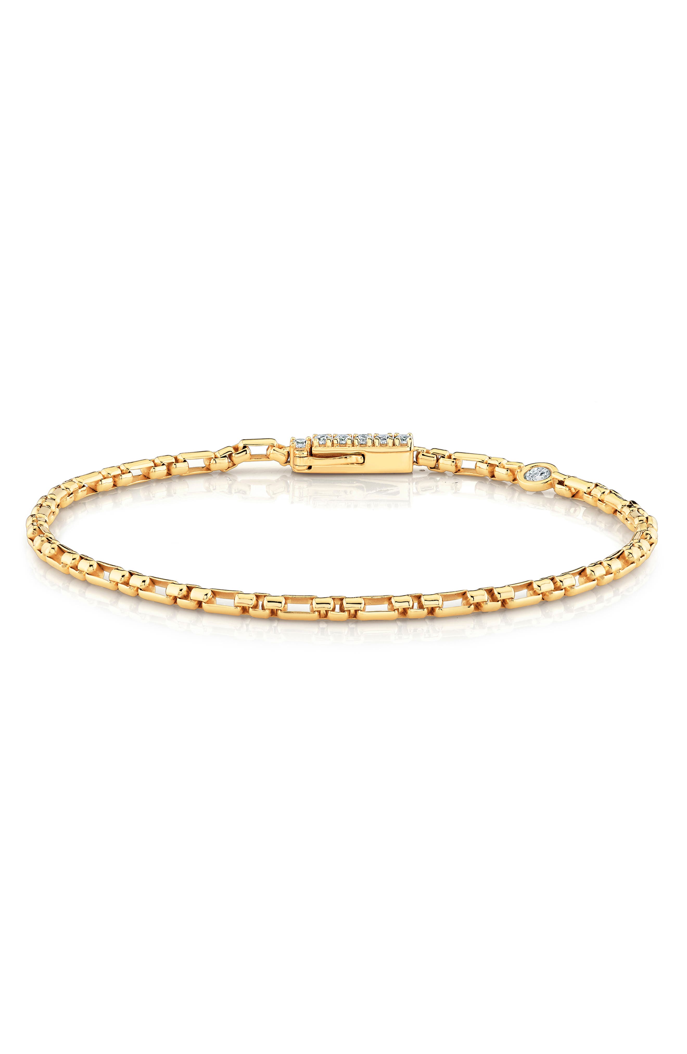 selected 18KT YELLOW GOLD / CLEAR STONE