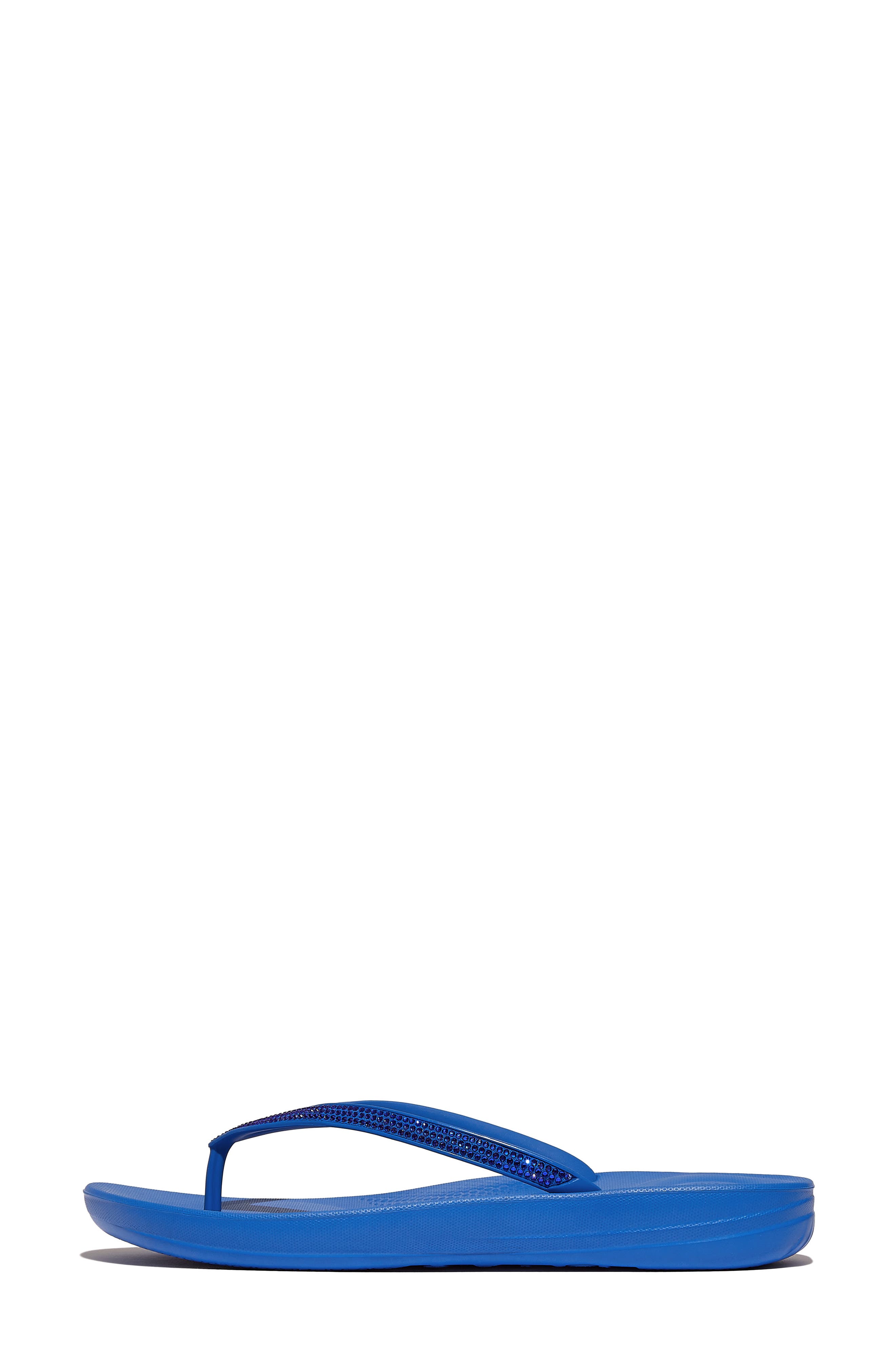 FitFlop iQushion<sup>™</sup> Splash Crystal Flip Flop, Alternate, color, French Blue