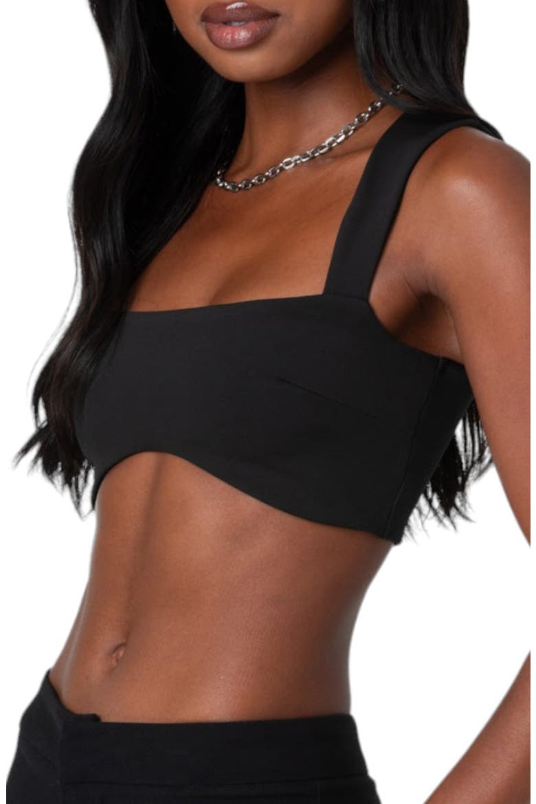 Elena Crop Tank Top, Alternate, color, BLACK