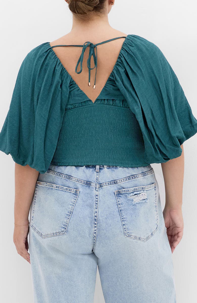 City Chic Peta Crop Top, Alternate, color, Foliage Green