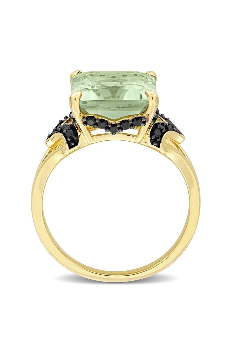 DELMAR Green Quartz & Black Sapphire Ring, Alternate, color, Green