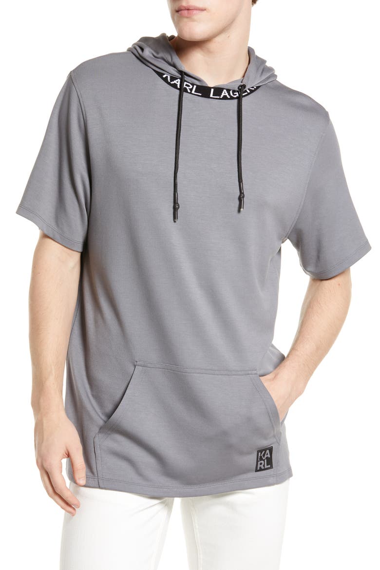 Kidult Short Sleeve Hoodie, Main, color, GREY
