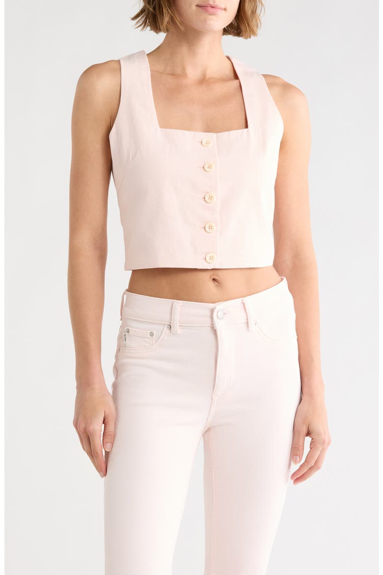 Lizzie Cotton & Linen Top, Main, color, PRIMROSE PINK