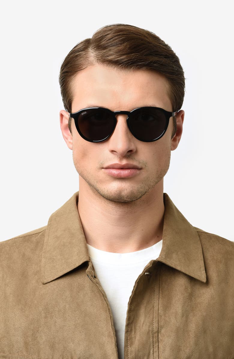 BOSS 51mm Round Sunglasses, Alternate, color, 