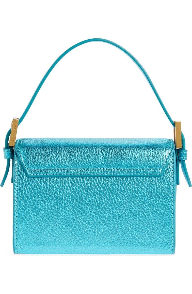 By Far Fran Metallic Leather Top Handle Bag, Alternate, color,