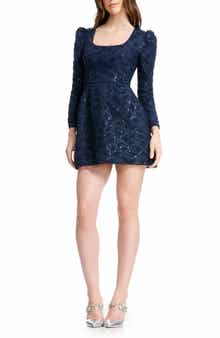 Dress the Population Brie Sequin Long Sleeve Minidress