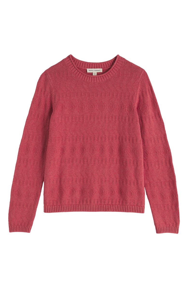 Seasalt Cornwall Kinter Organic Cotton Crewneck Sweater, Alternate, color, Knit Melange Echinacea