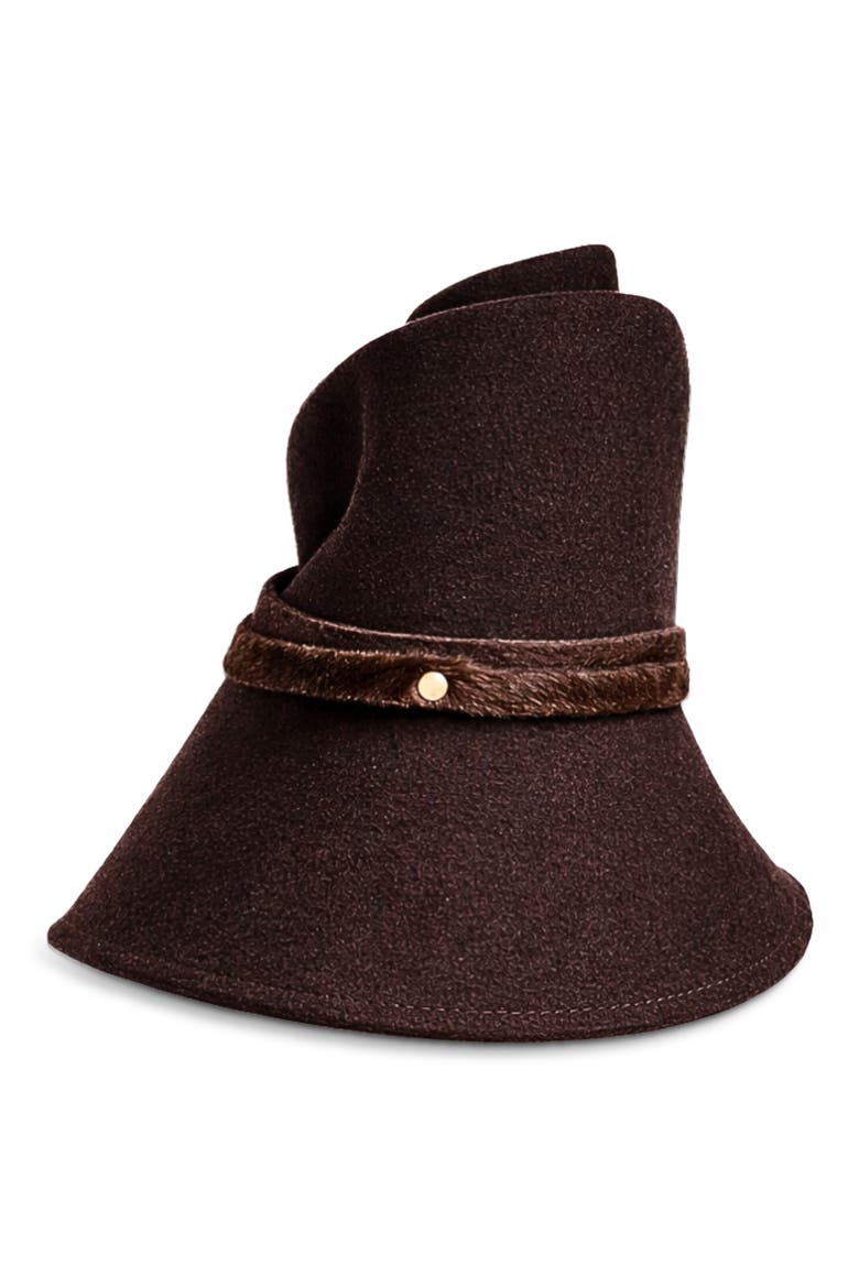 Jonah Wool Felt Bucket Hat, Alternate, color, CHOCOLATE