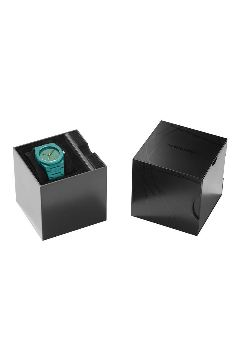 Polycarbon Bracelet Watch, 37mm, Alternate, color, GREEN