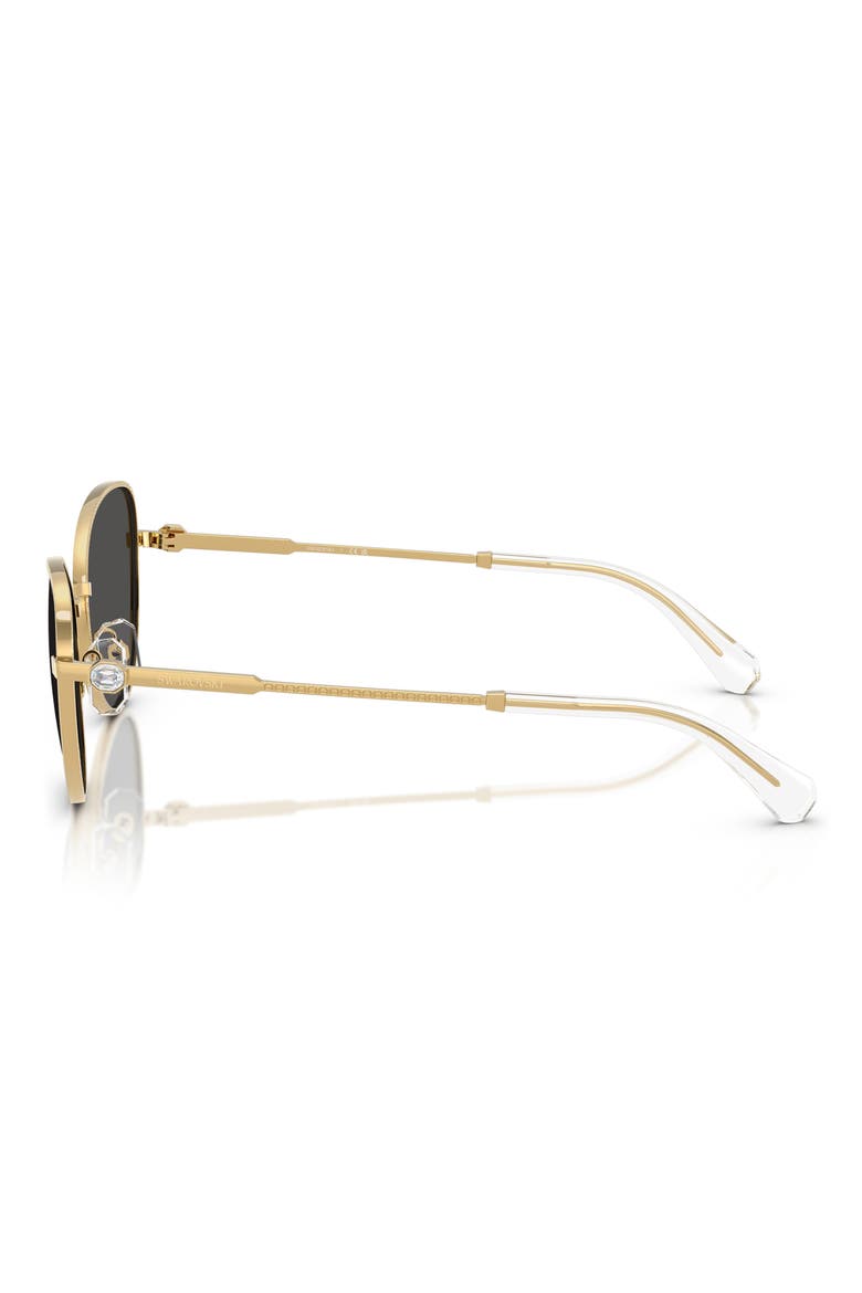 54mm Round Sunglasses, Alternate, color, GOLD / DARK GREY