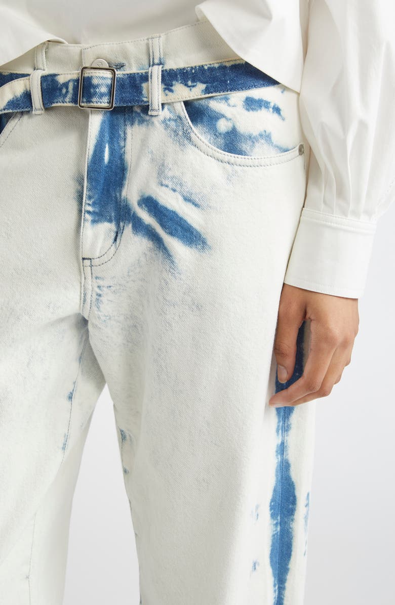 Proenza Schouler Ellsworth Belted Crop Jeans, Alternate, color, Bleach Out