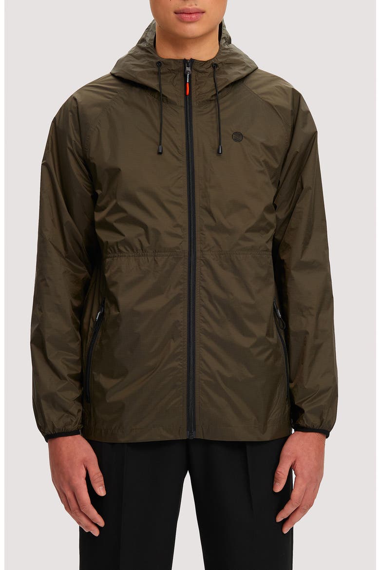 Hooded Windbreaker, Main, color, DEEP FOREST