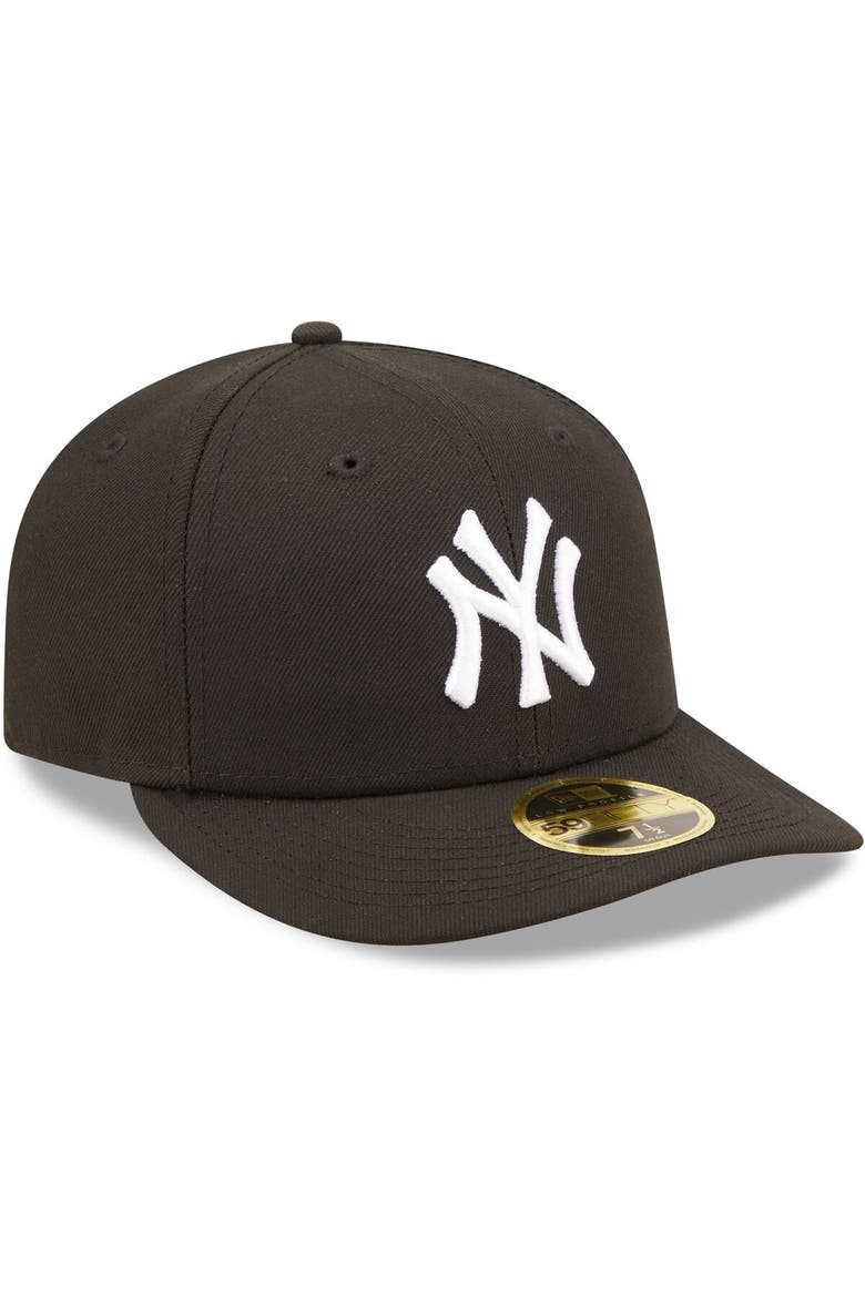 Men's New Era New York Yankees Black & White Low Profile 59FIFTY Fitted Hat, Alternate, color, Black