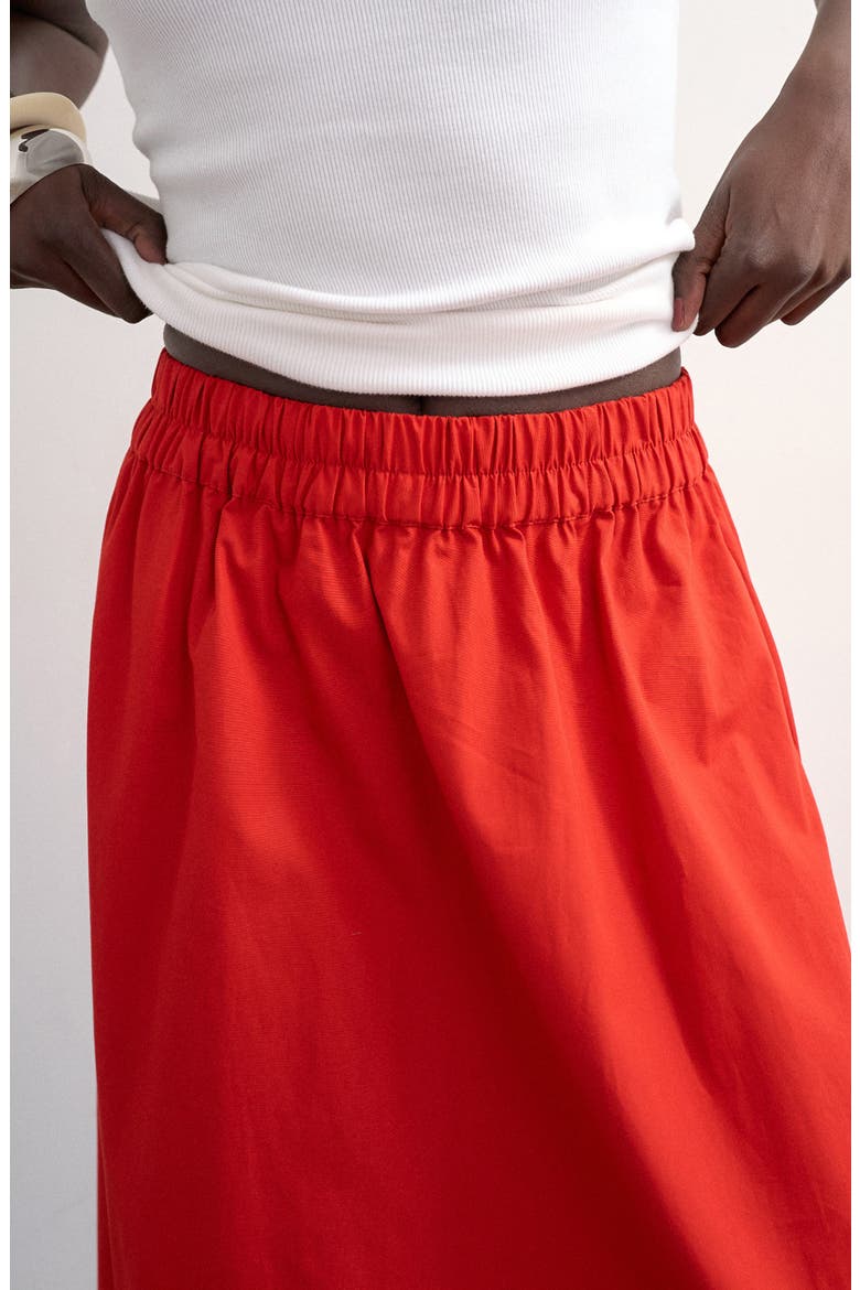Colorblock Maxi Skirt, Alternate, color, ORANGE