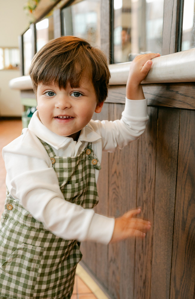 Little Paper Kids Anderson Overall, Alternate, color, Green Gingham