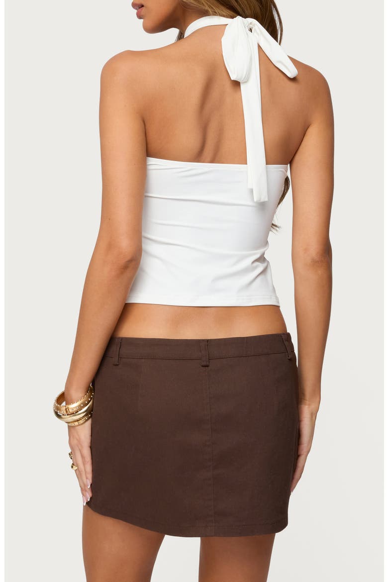 Halsie Ring Cutout Halter Top, Alternate, color, WHITE