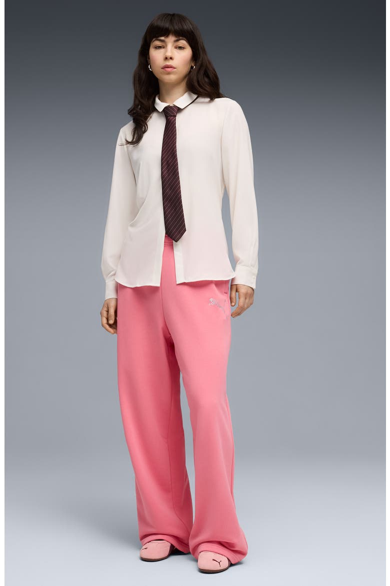 Leo Luxe Embellished Graphic Oversize Pants, Alternate, color, WILD PINK