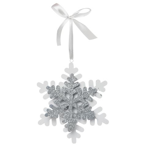 Wood Multicolored Christmas Snowflake Ornament