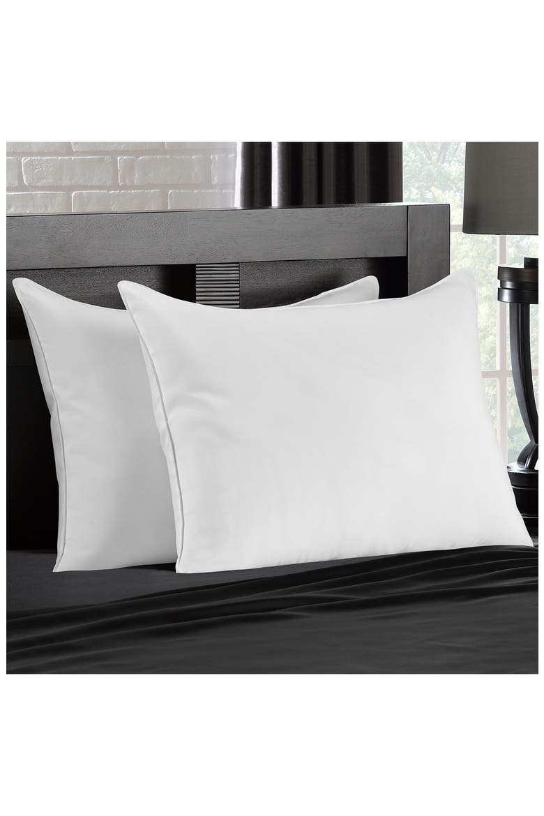 Signature Microfiber Shell Down Alternative Pillow - Set of 2, Alternate, color, WHITE