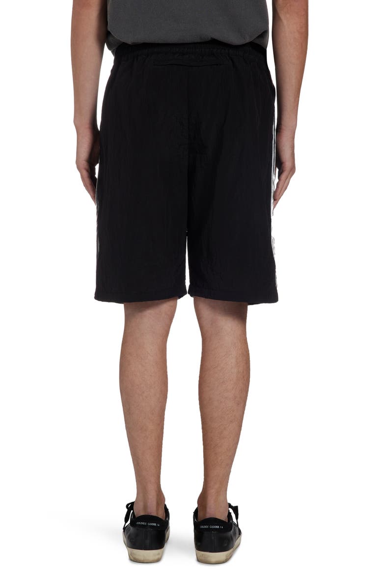 Star Logo Shorts, Alternate, color, BLACK/ SILVER