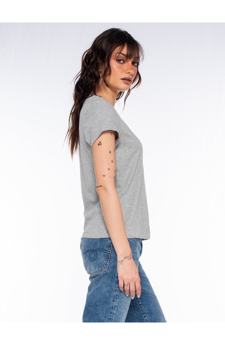 WILT Clothing Slim Deep V-Neck Rib Back Tee, Alternate, color, Black