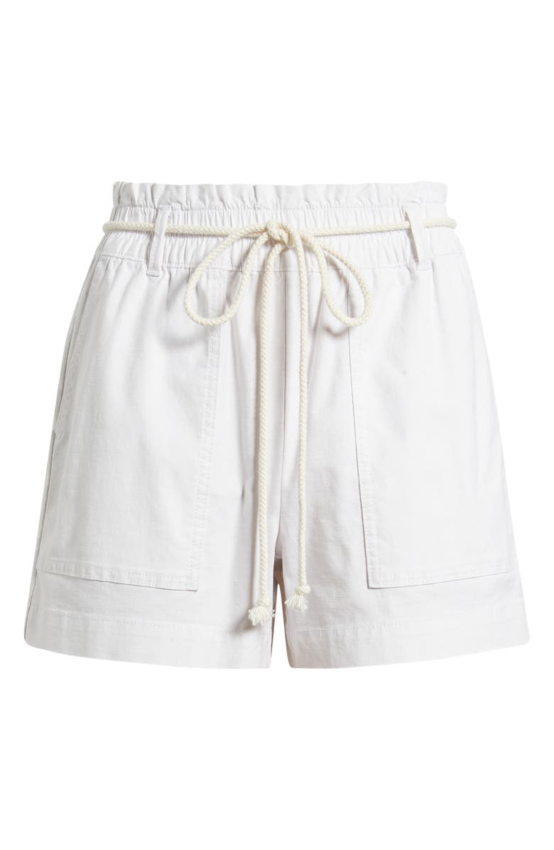 Caslon<sup>®</sup> Cotton & Linen Blend Paperbag Waist Shorts, Alternate, color, White