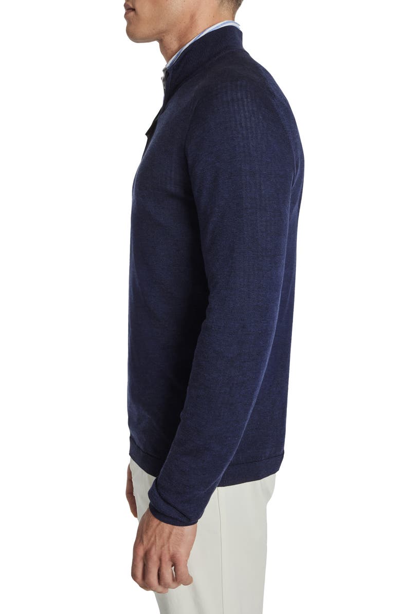 Jack Victor Braulio Quarter Zip Sweater, Alternate, color, Navy