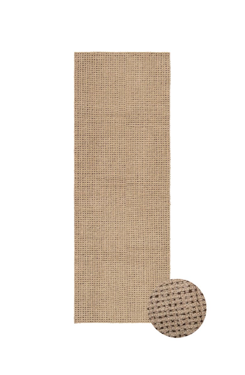 Lorena Canals Wool Runner Rug, Main, color, Brown,Natural , Beige,Sand