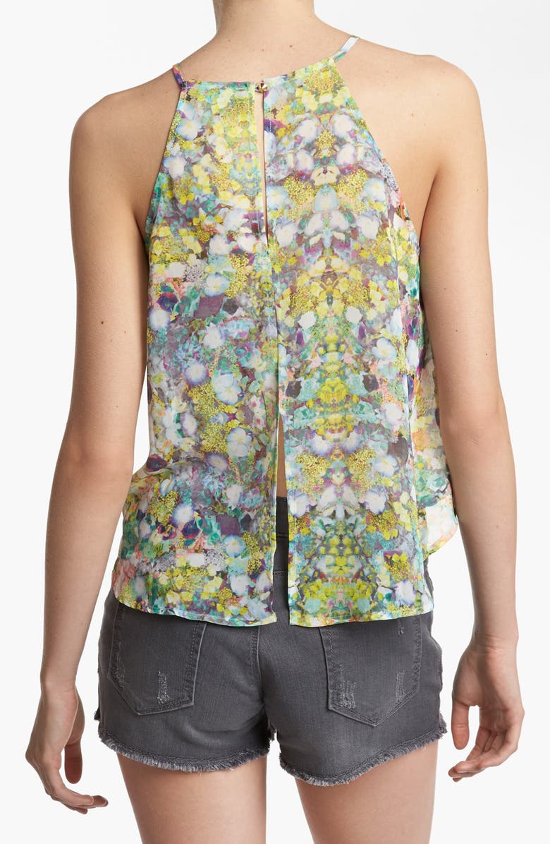 ASTR the Label ASTR Sheer Print Halter Tank, Alternate, color, 