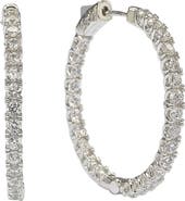 SUZY LEVIAN Pave CZ Hoop Earrings