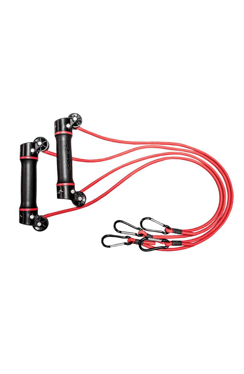 FINIS Slide Dryland Trainer Dual Handled Resistance Bands for Swim Strength Stroke Training 9mm Resistance, Main, color, Red