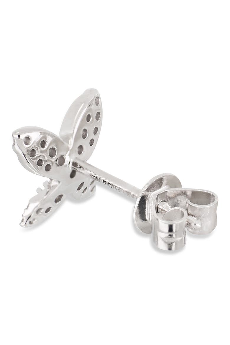 Icon 18k Gold Diamond Butterfly Stud Earrings, Alternate, color, 18K WHITE GOLD