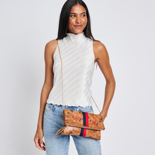 Moda Luxe Jules Print Clutch In Brown