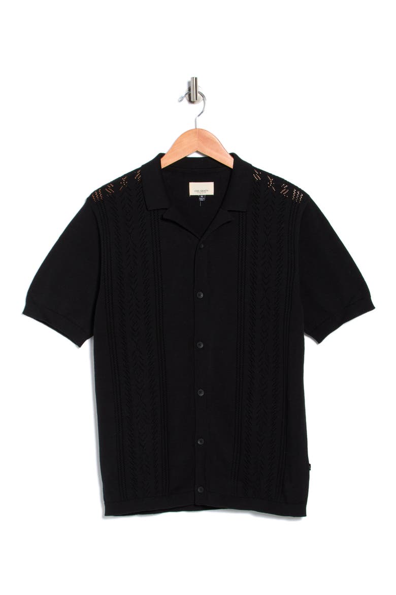Cutout Knit Sweater, Alternate, color, BLACK