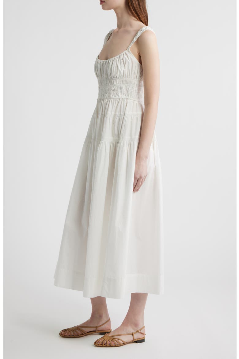 Clover Organic Cotton Poplin Tiered Sundress, Alternate, color, SALT