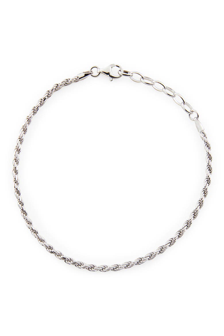 Silver Rope Bracelet, Alternate, color, SILVER